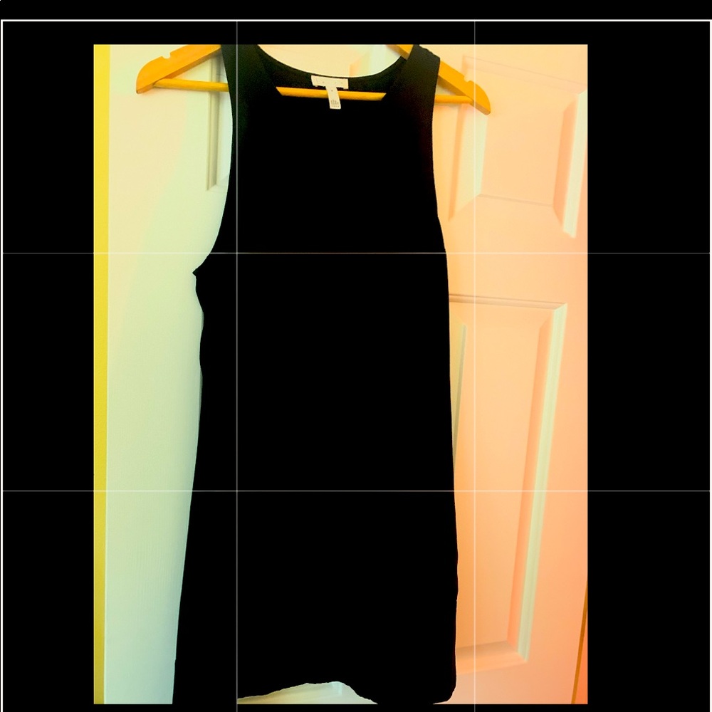 Leith black shift dress